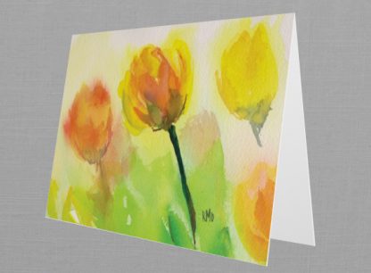 Yellow Tulips Folded Card