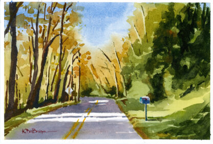 Friday Creek Road Watercolor Painting